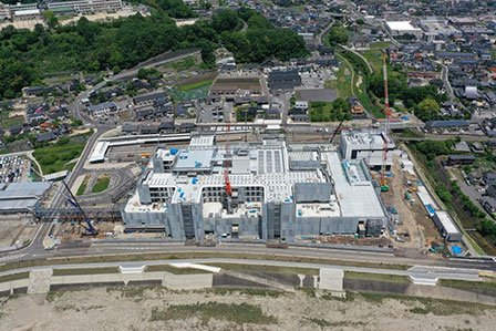 敷地南側~太田川上空よリドローンで撮影 写真