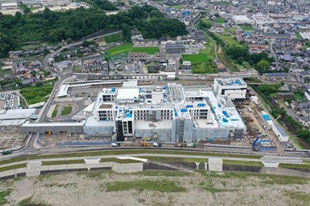 敷地南側～太田川上空よりドローンで撮影 写真