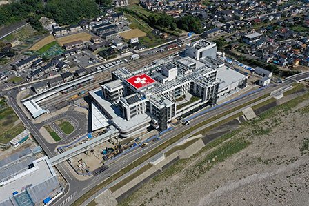 敷地南側～太田川上空よりドローンで撮影 写真