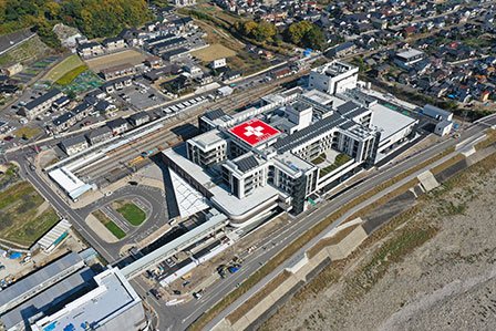 敷地南側～太田川上空よりドローンで撮影 写真