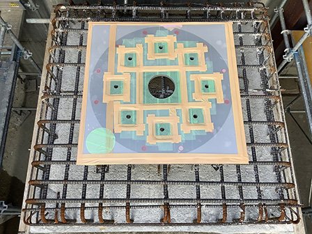 免震装置(積層ゴム支承)用ベースプレート設置工事 写真
