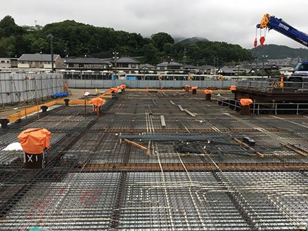 1階スラブ施工~コンクリート打設前 写真
