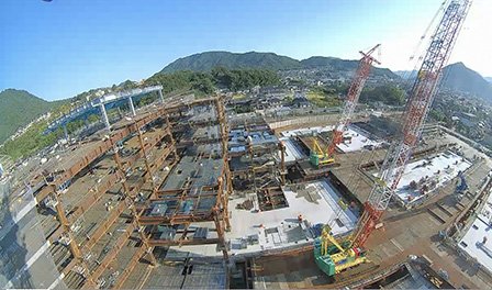 鉄骨建方(組立)状況 写真